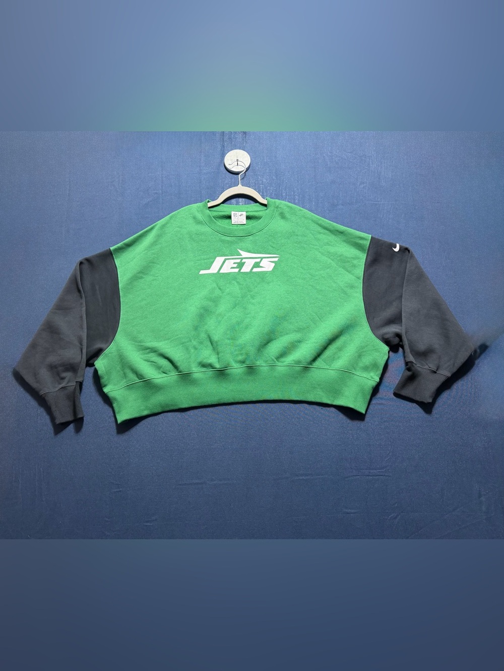 Cotton Blend NWT Size L Nike New York Jets Oversized Crewneck Sweatshirt